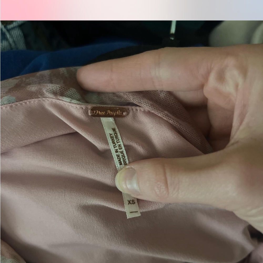 Free People Pink and Silver One Shoulder Bodycon Dress - Picture 3 of 3